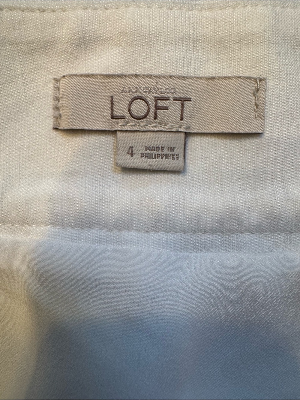 LOFT Cream Lace-Trim A-Line Skirt - Picture 5 of 9